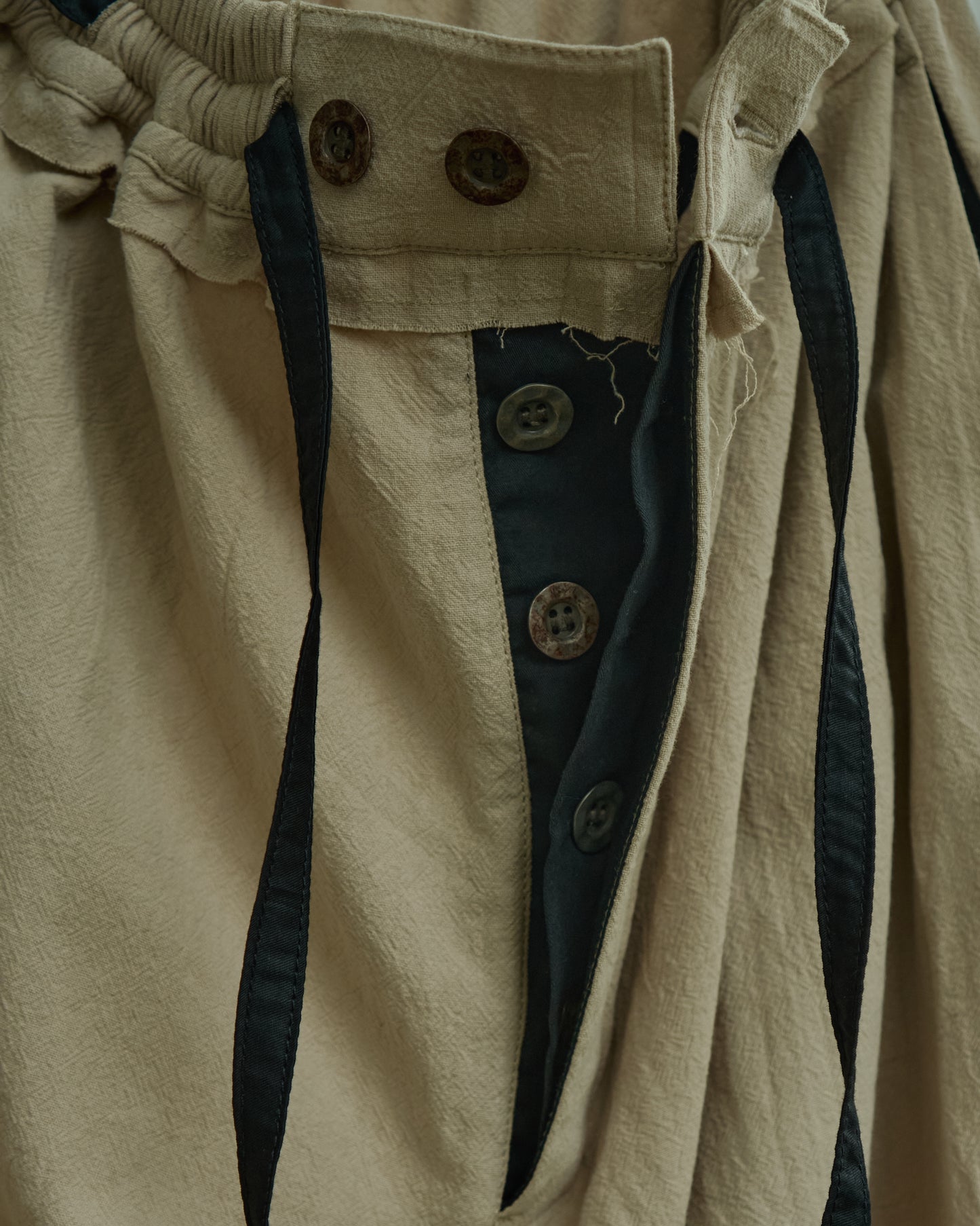 Drawstring Curved Pants