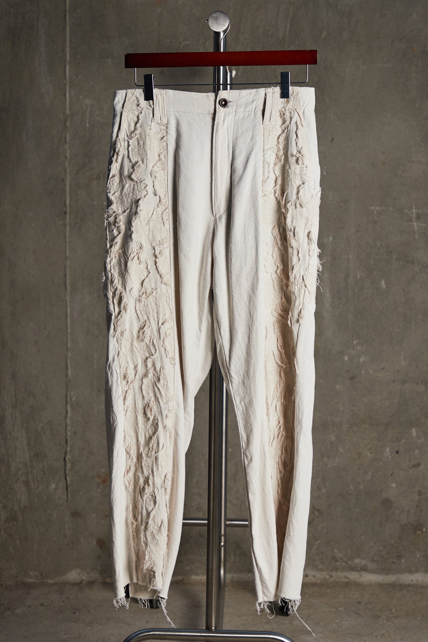 Fringe Jacquard Straight-Leg Pants