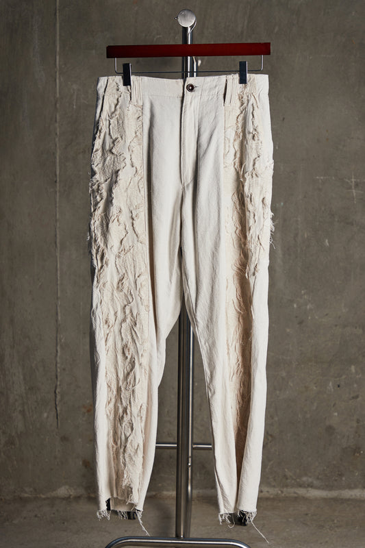 Fringe Jacquard Straight-Leg Pants