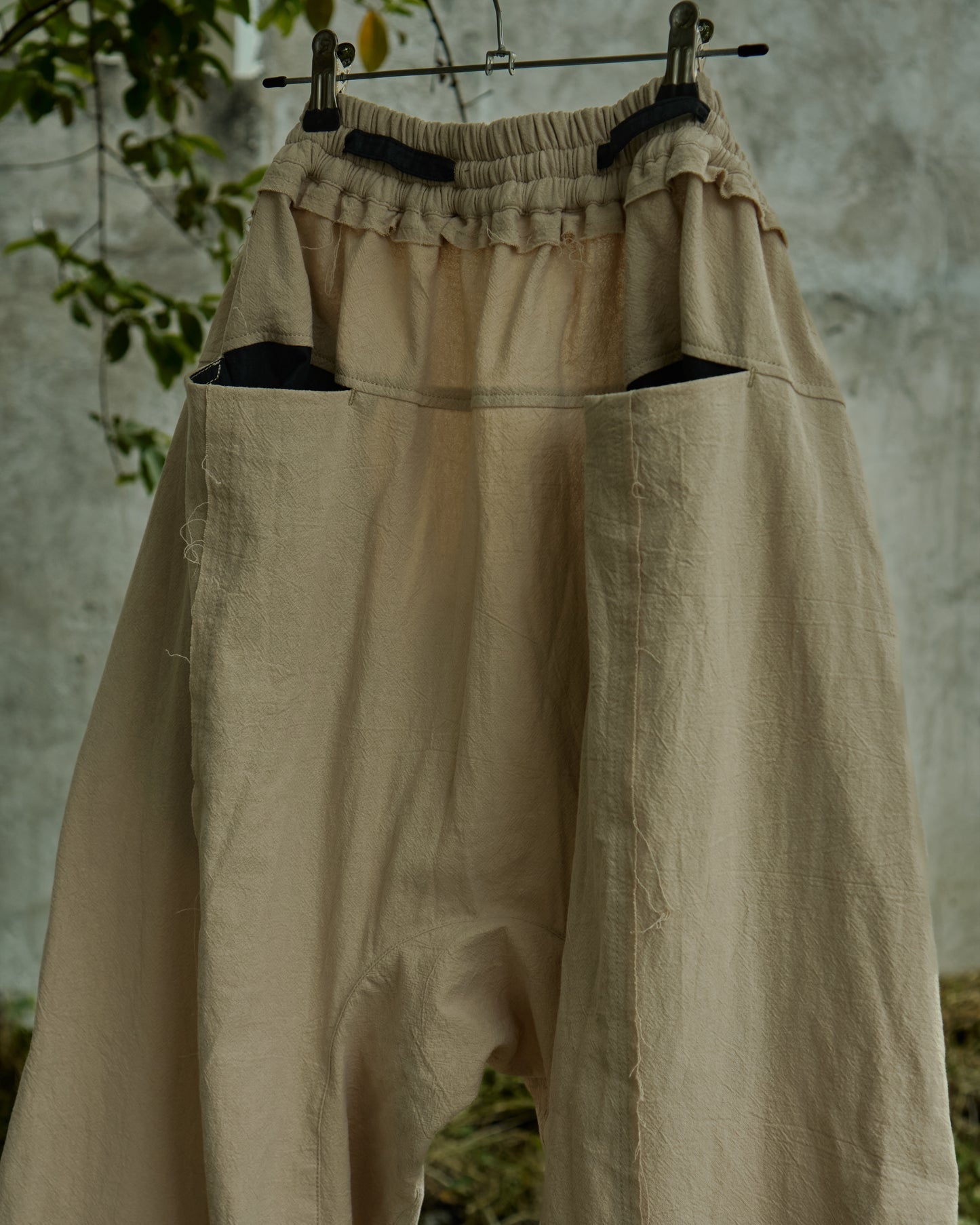 Drawstring Curved Pants