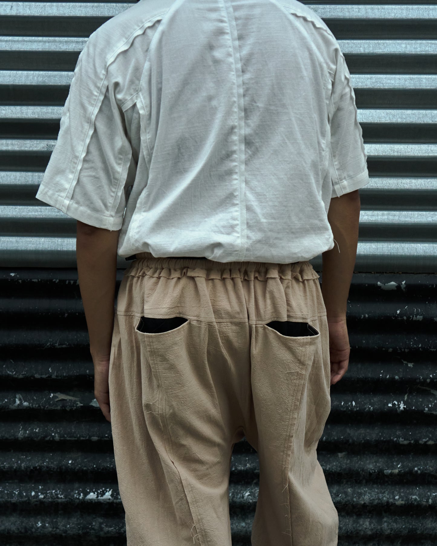 Drawstring Curved Pants