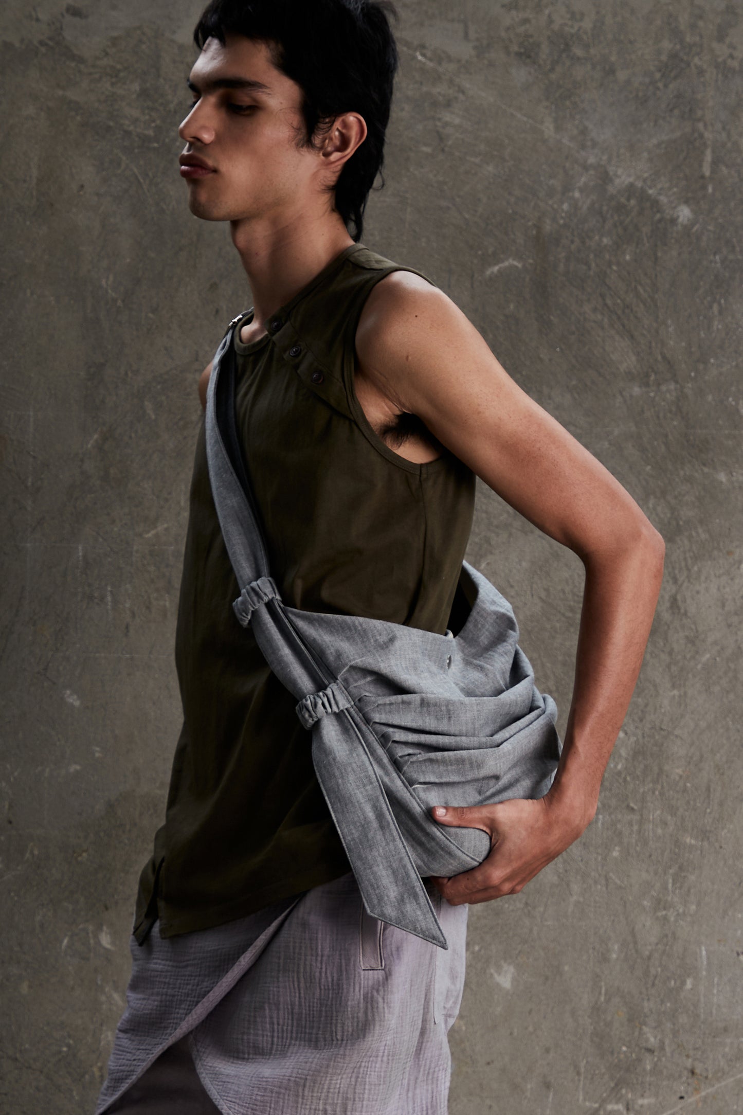 Medium Ruched Crossbody Bag
