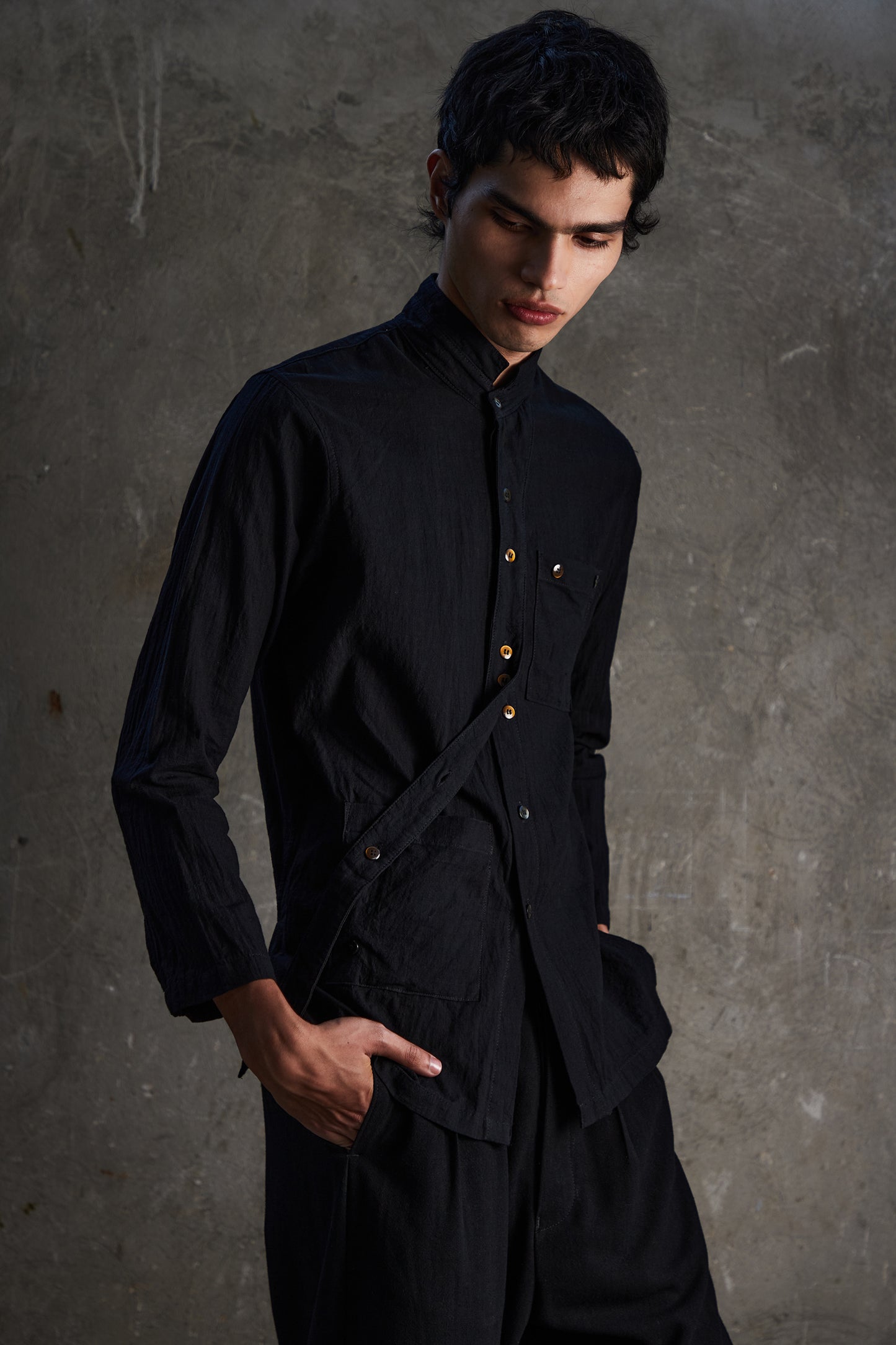Multi-Button L/S Shirt