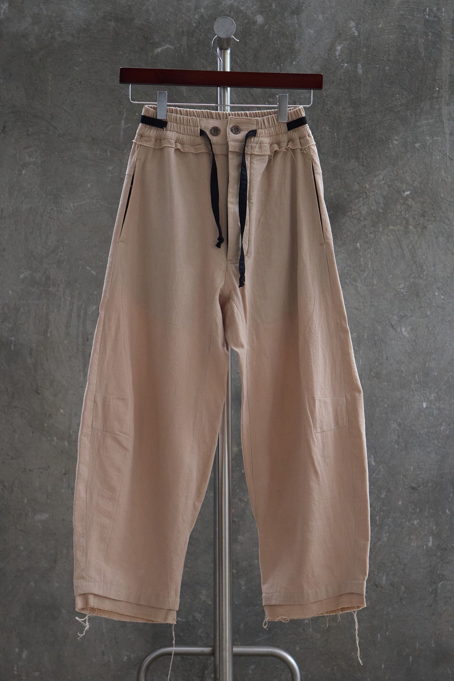 Drawstring Curved Pants