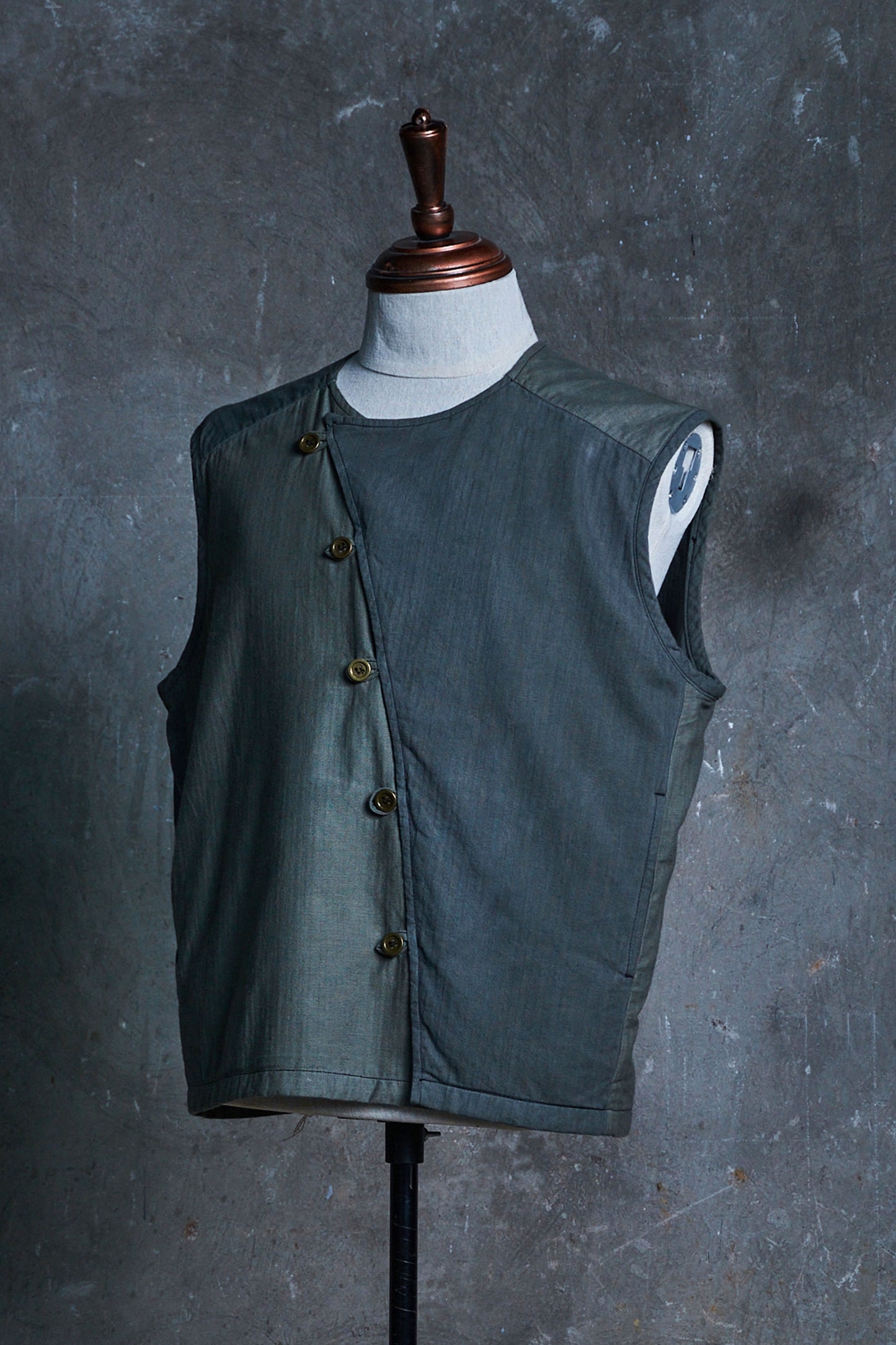 Overdyed Asymmetrical Vest