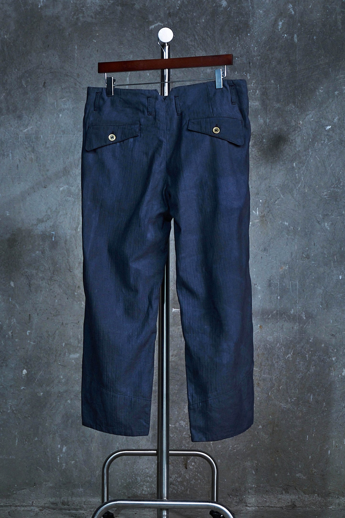 Overdyed Buttoned Hem Pants