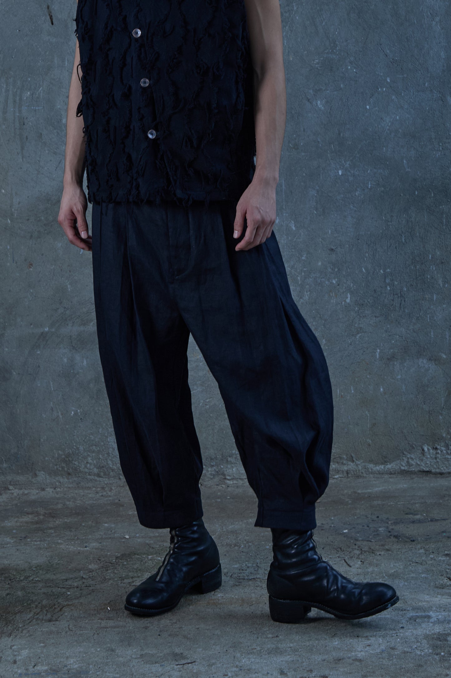 Multi-Pleated Pants