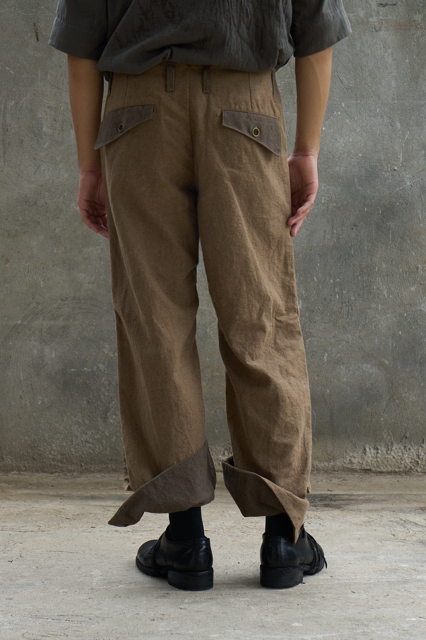 Buttoned Hem Pants