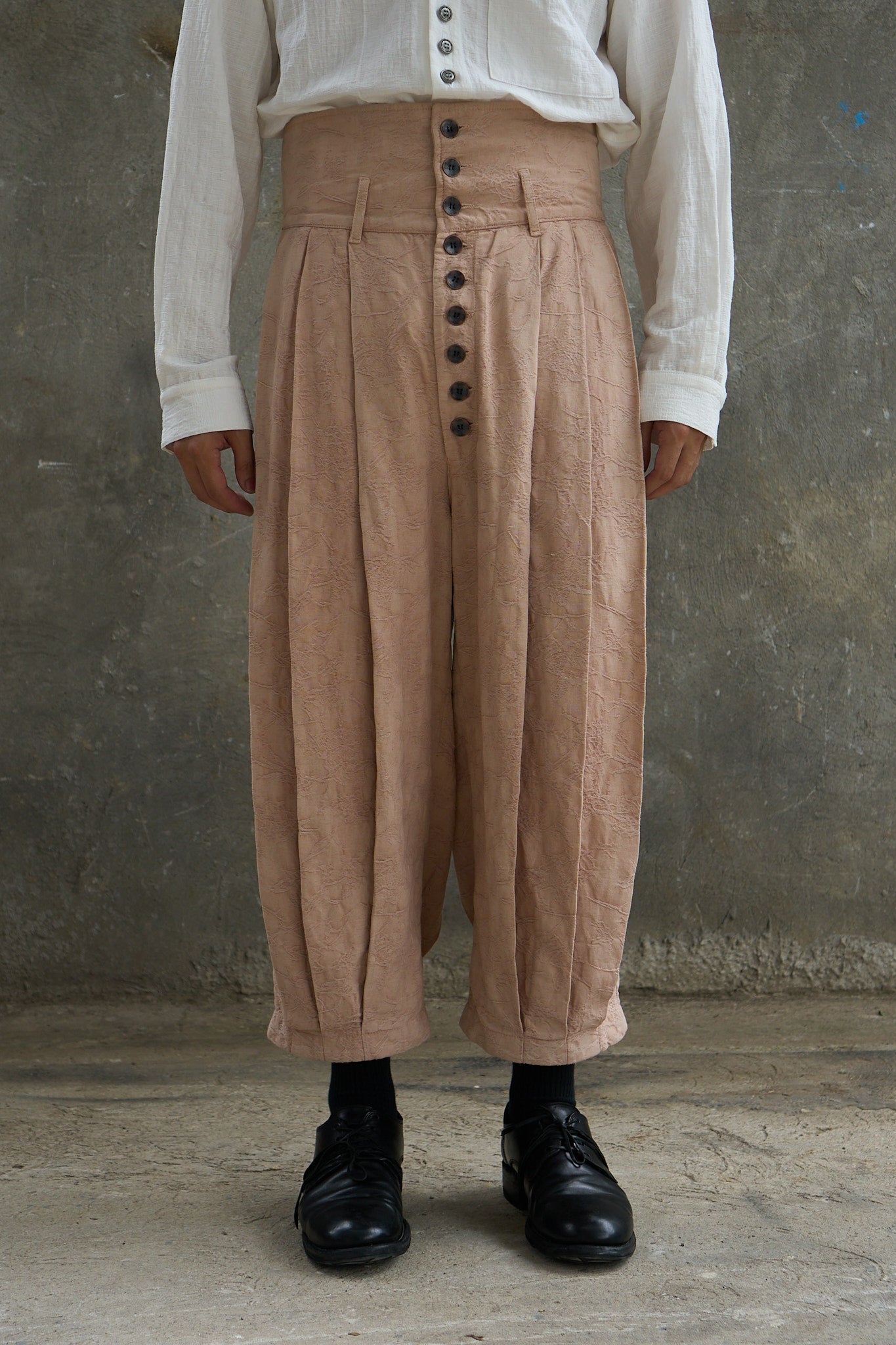 Multi-Pleated Corset Pants