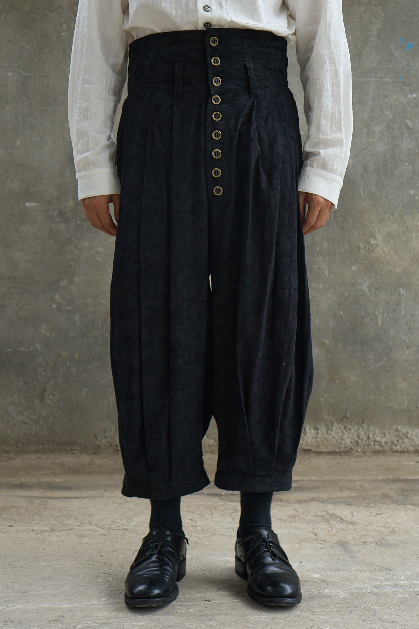 Multi-Pleated Corset Pants