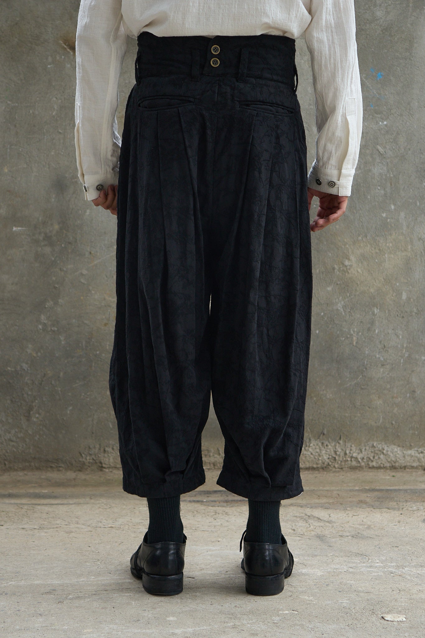 Multi-Pleated Corset Pants