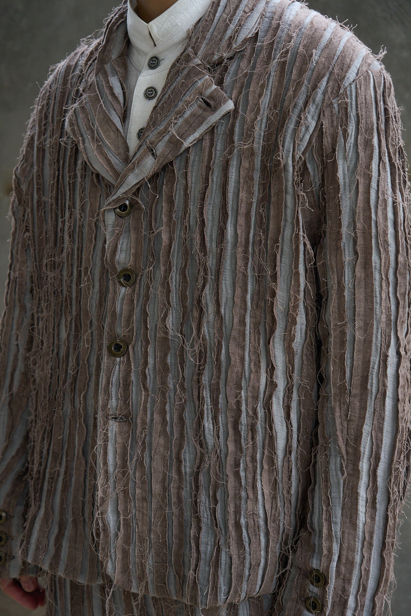 Patch Striped Jacket