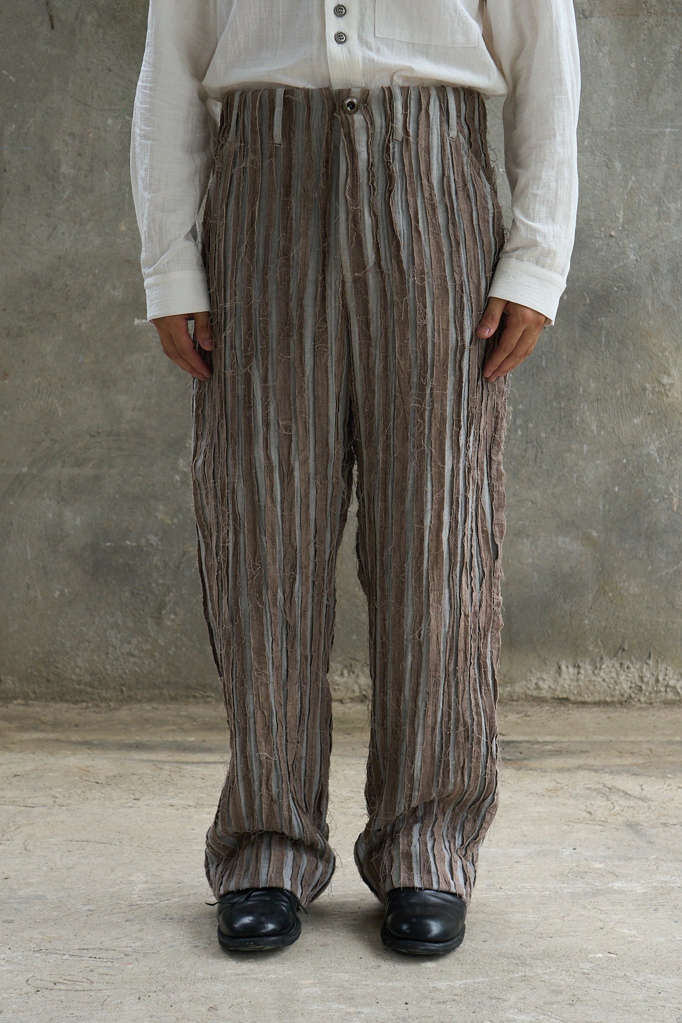 Patch Striped Pants