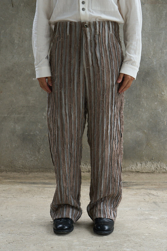 Patch Striped Pants