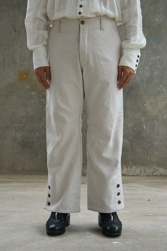 Buttoned Hem Pants