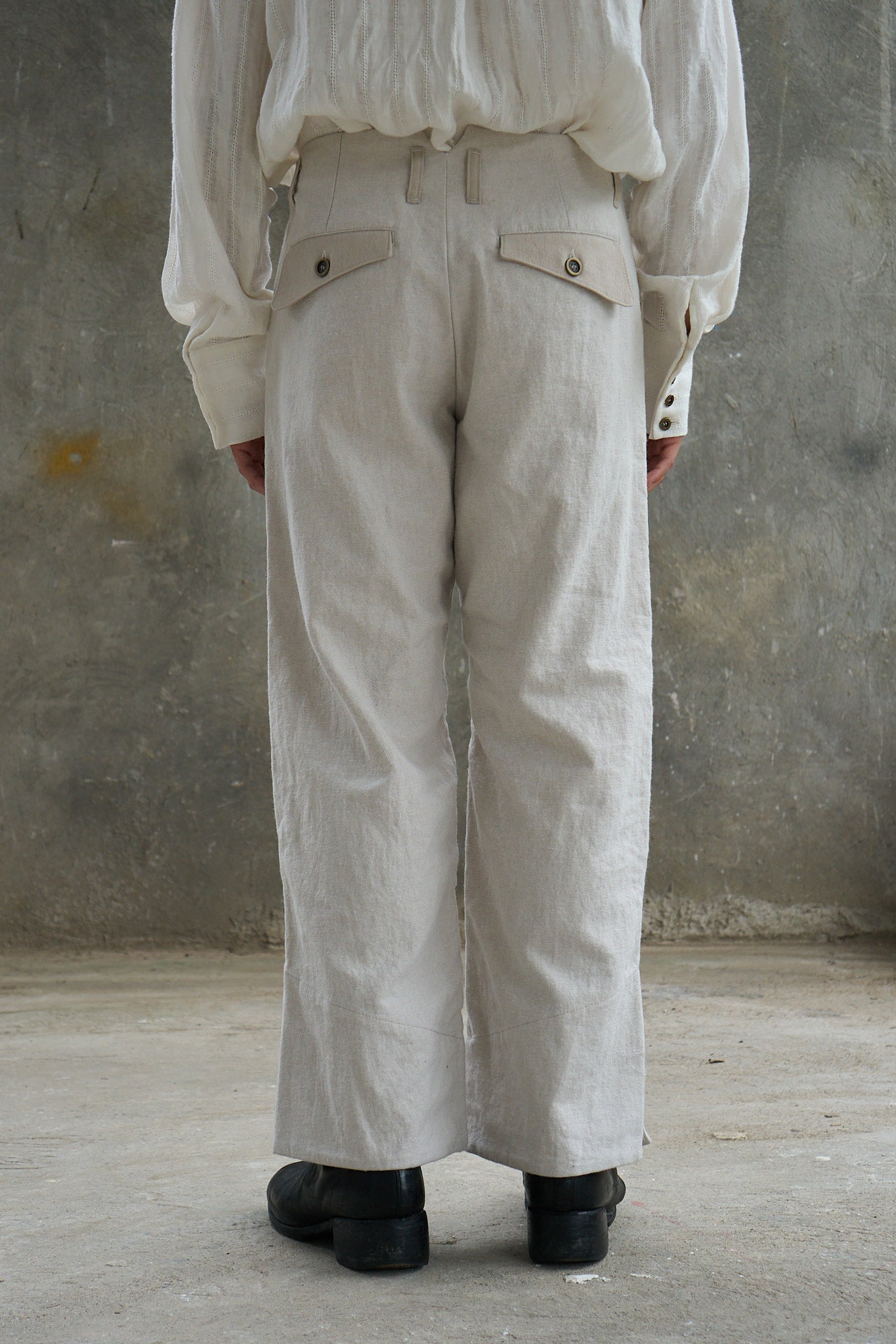 Buttoned Hem Pants