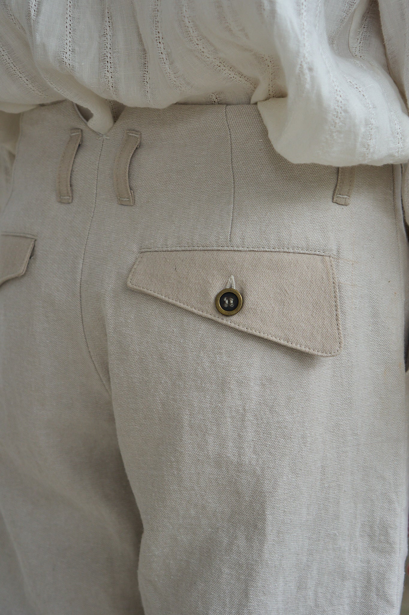 Buttoned Hem Pants