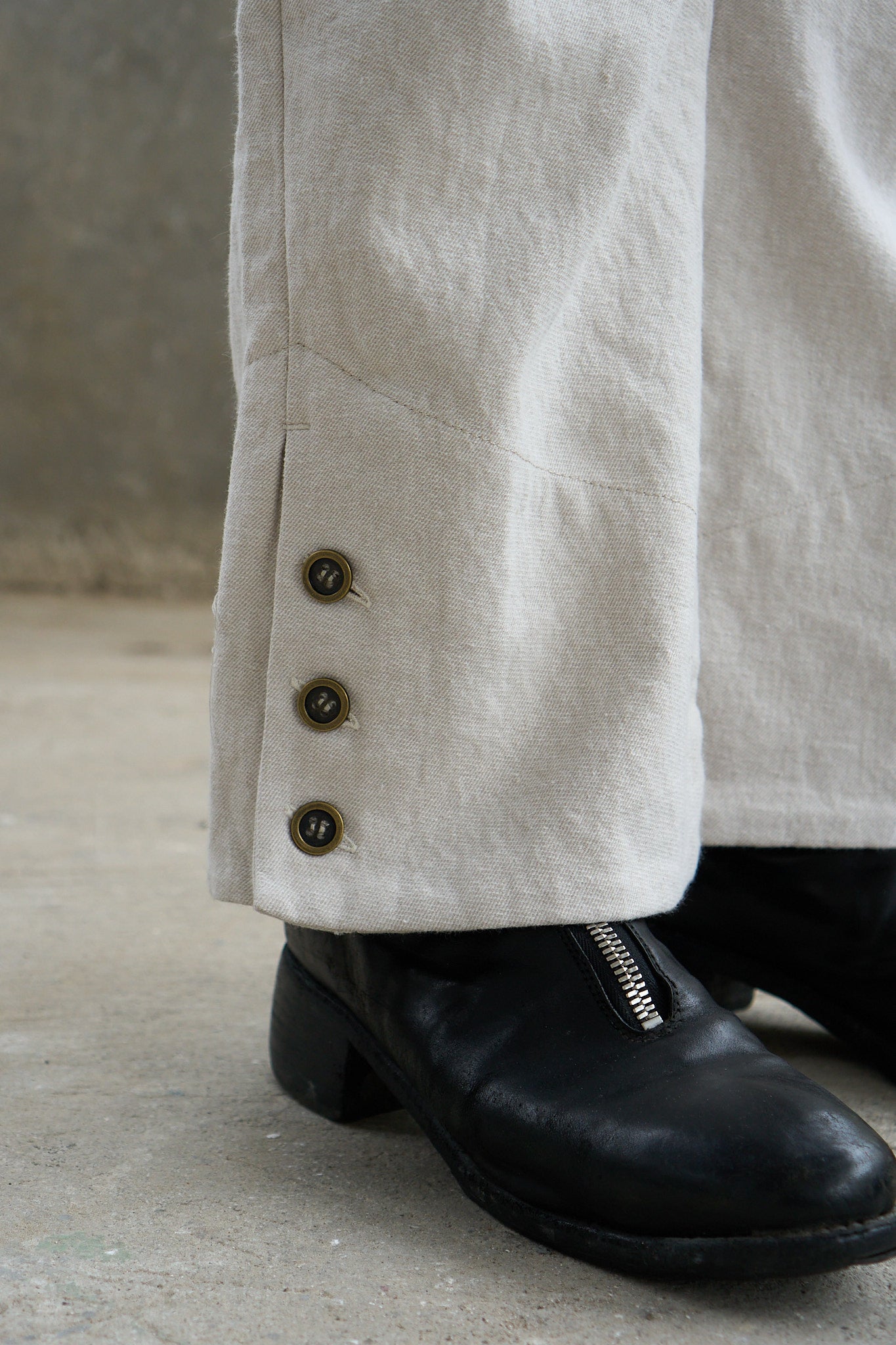 Buttoned Hem Pants