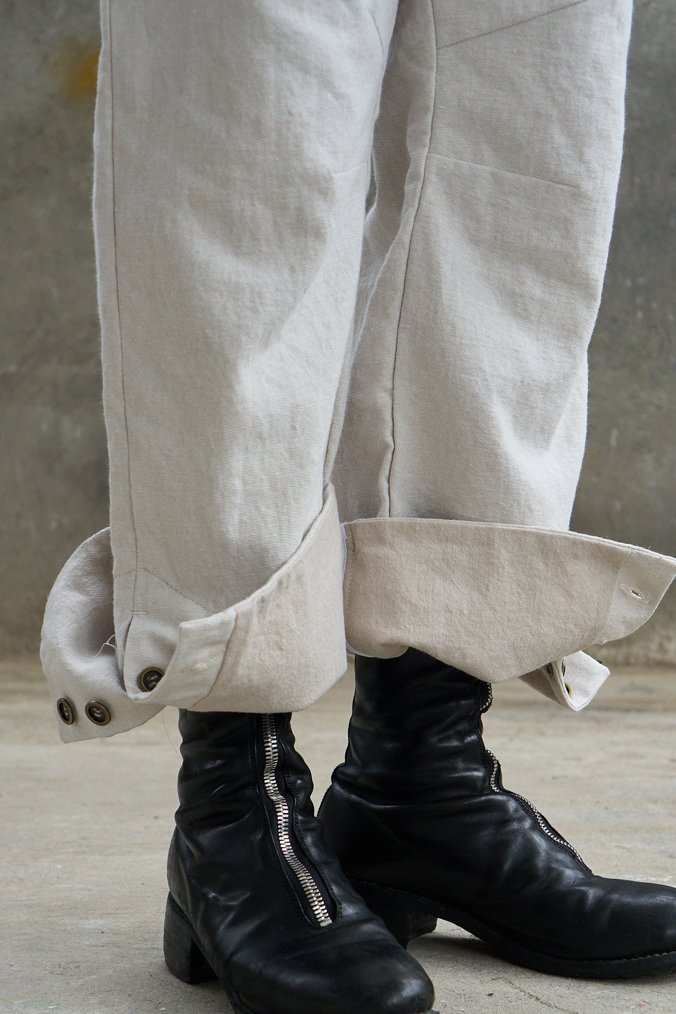 Buttoned Hem Pants