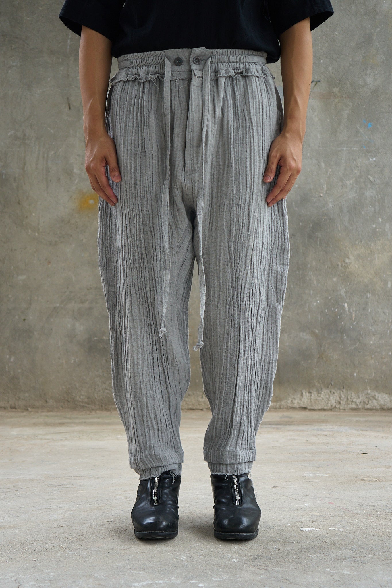 Drawstring Curved Pants Type II