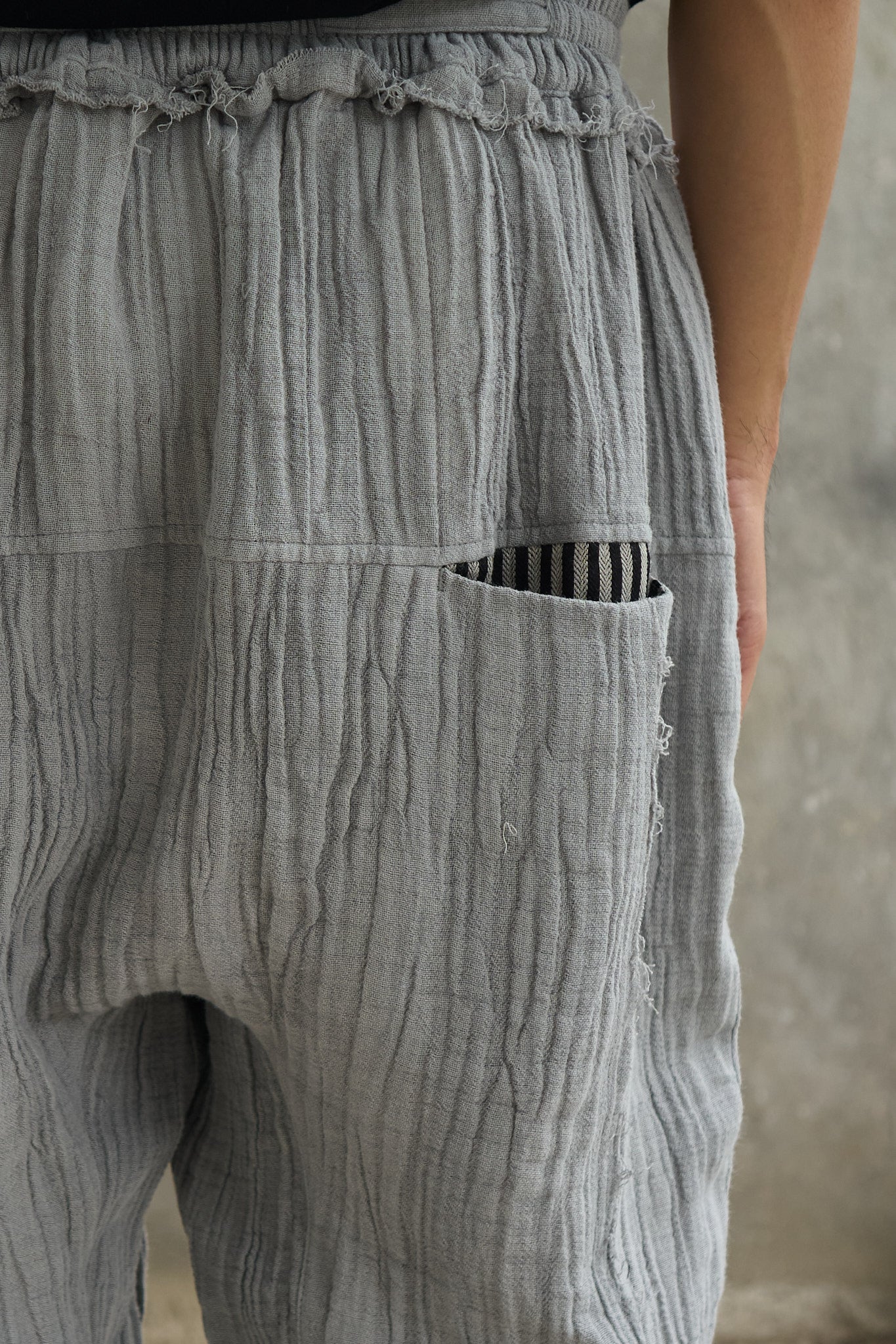 Drawstring Curved Pants Type II