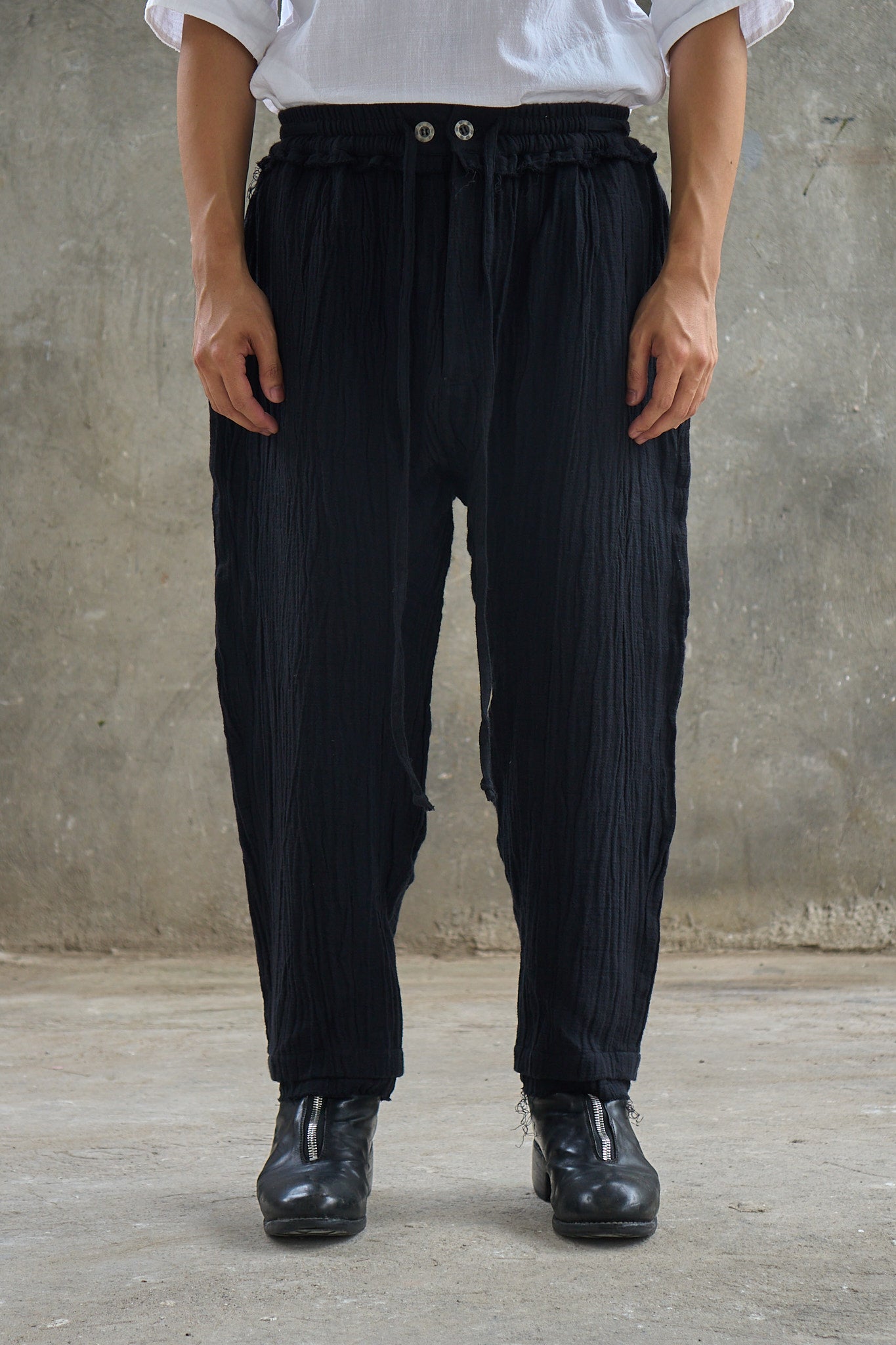 Drawstring Curved Pants Type II