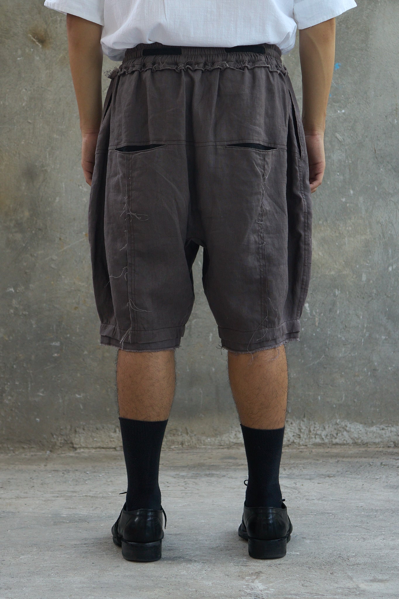 Drawstring Curved Shorts