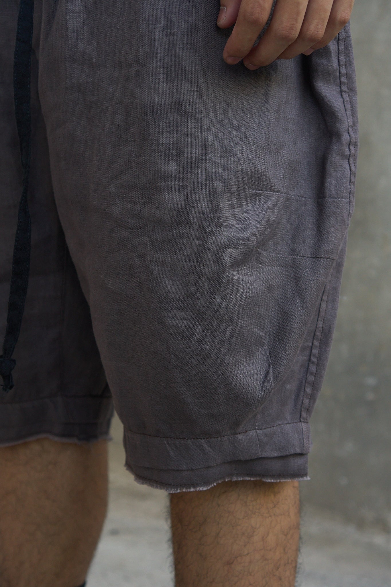 Drawstring Curved Shorts