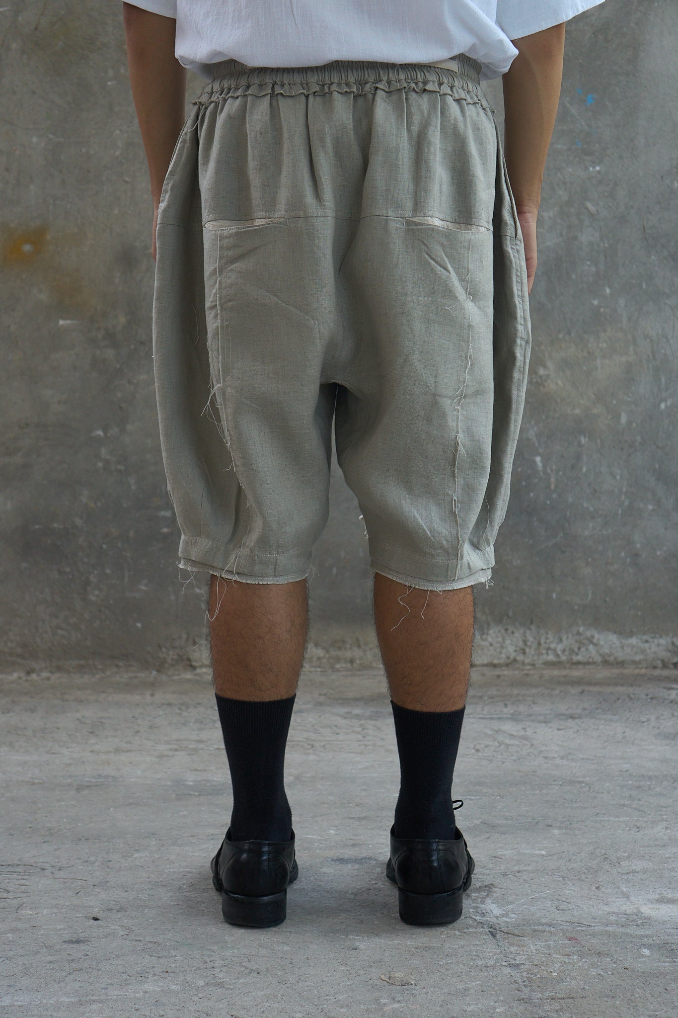 Drawstring Curved Shorts