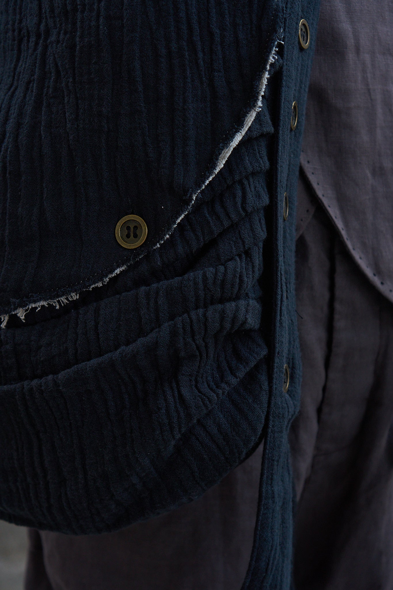 Multi-Button Ruched Crossbody Bag