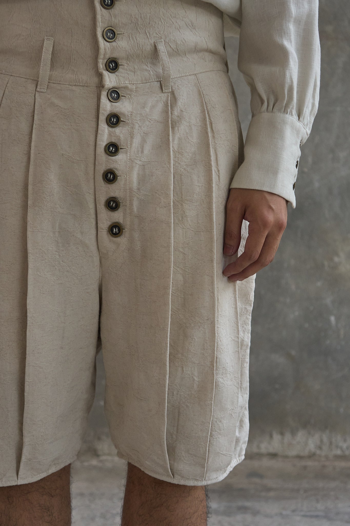 Multi-Pleated Corset Shorts