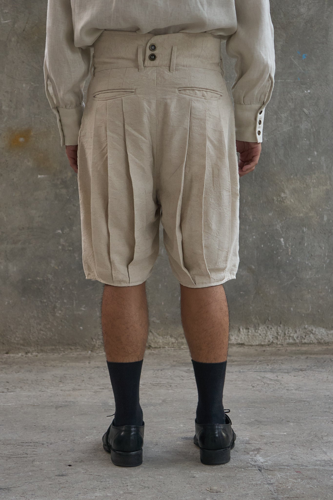 Multi-Pleated Corset Shorts