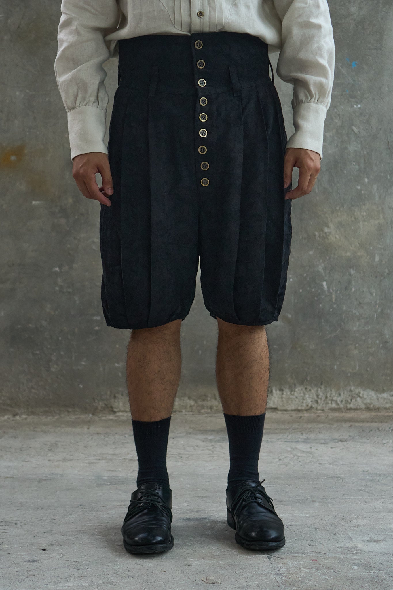 Multi-Pleated Corset Shorts