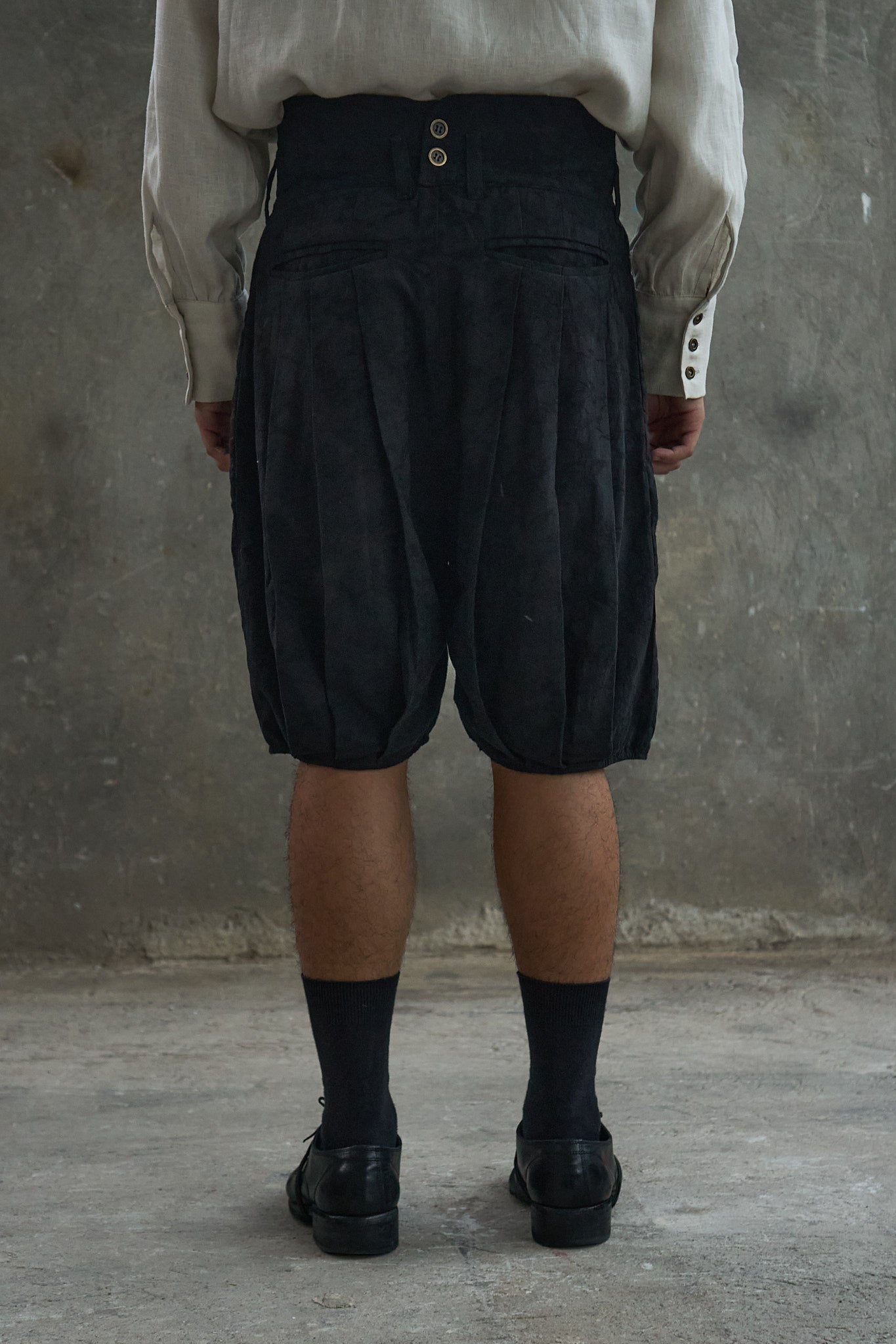 Multi-Pleated Corset Shorts