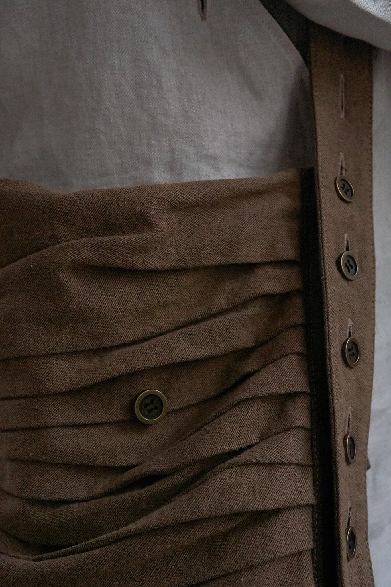 Multi-Button Ruched Crossbody Bag