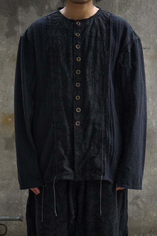 Switching Collarless Overshirt - Edition of One