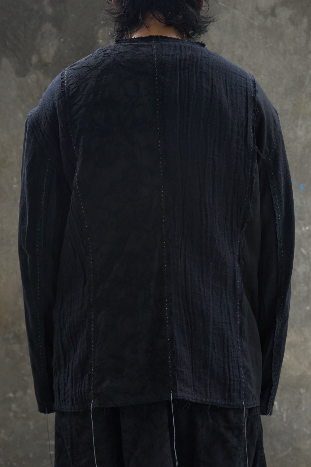 Switching Collarless Overshirt - Edition of One