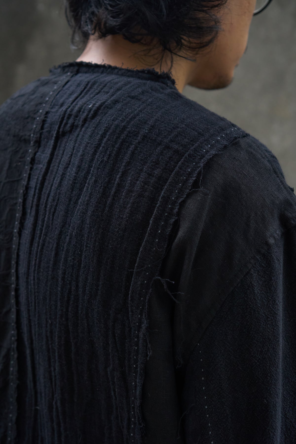 Switching Collarless Overshirt - Edition of One