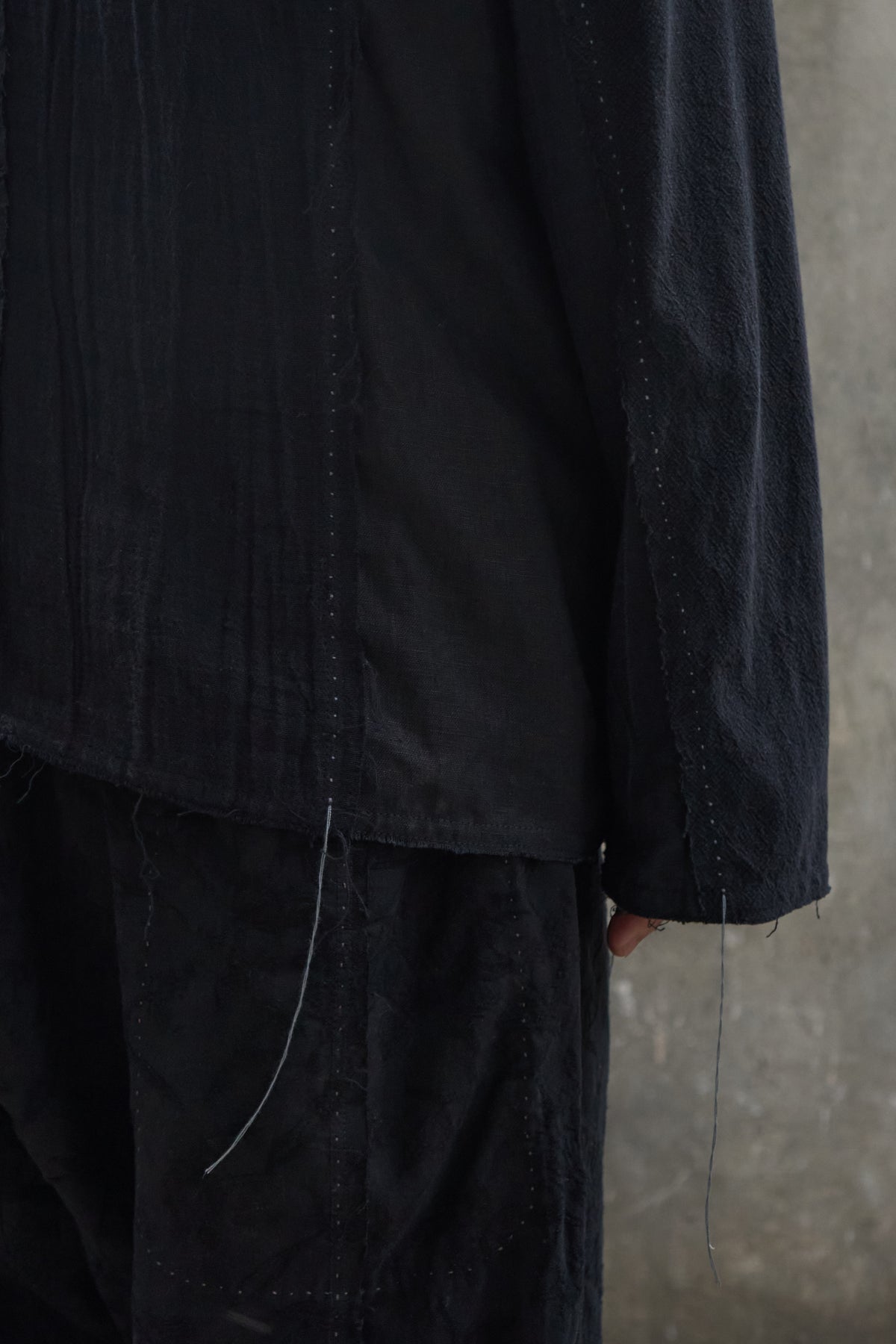 Switching Collarless Overshirt - Edition of One