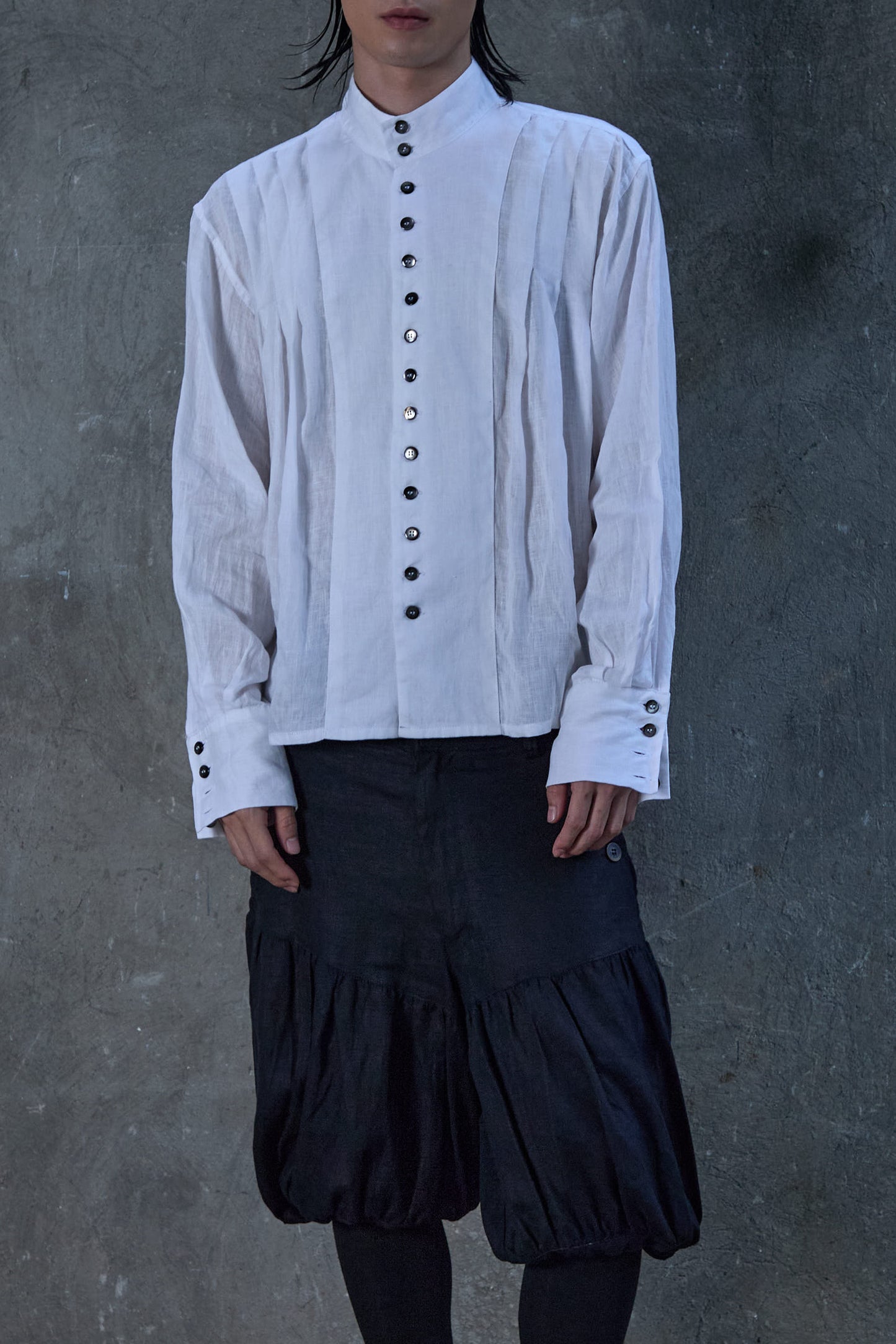 Pleated Smock Shirt