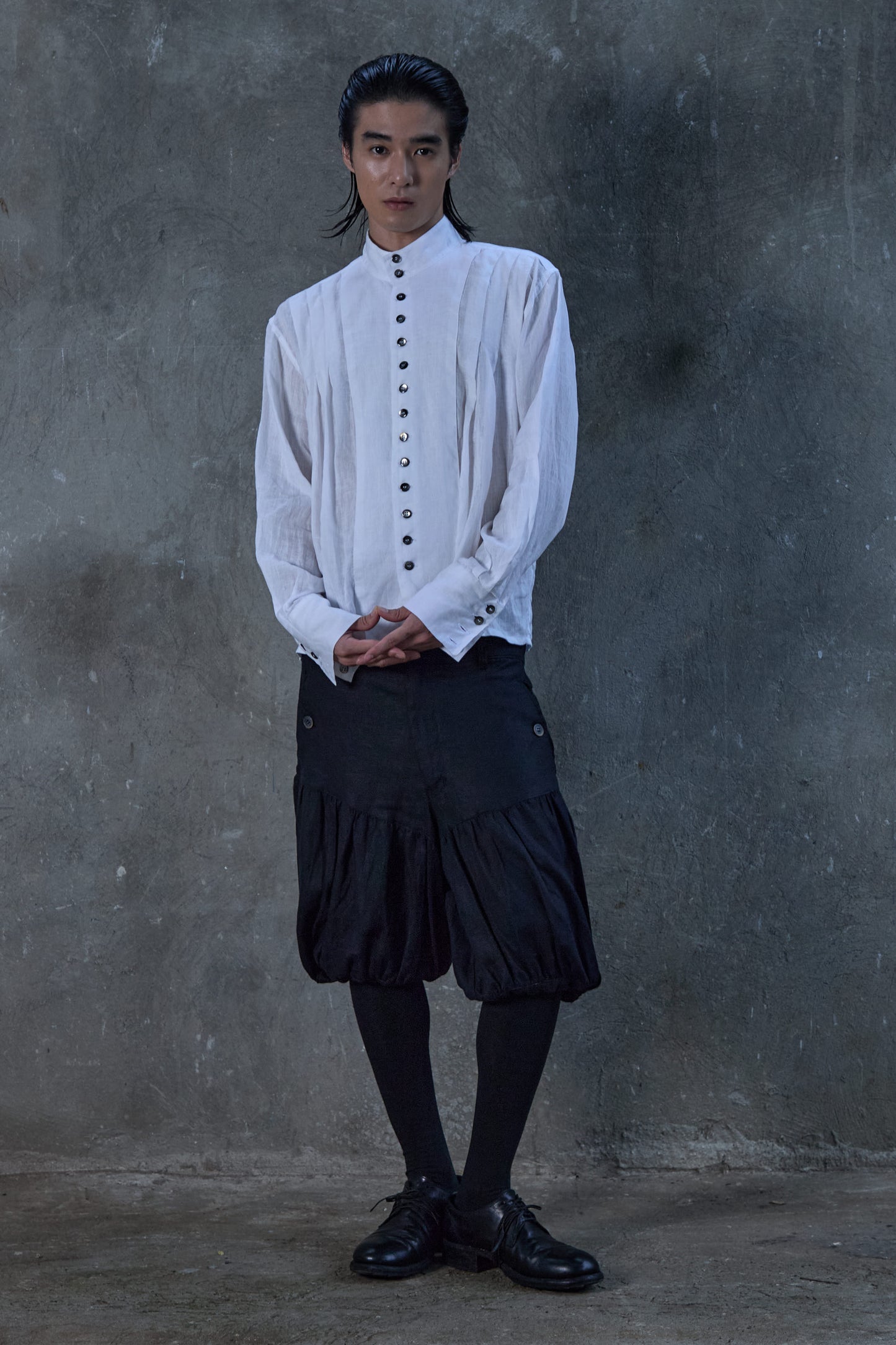 Pleated Smock Shirt