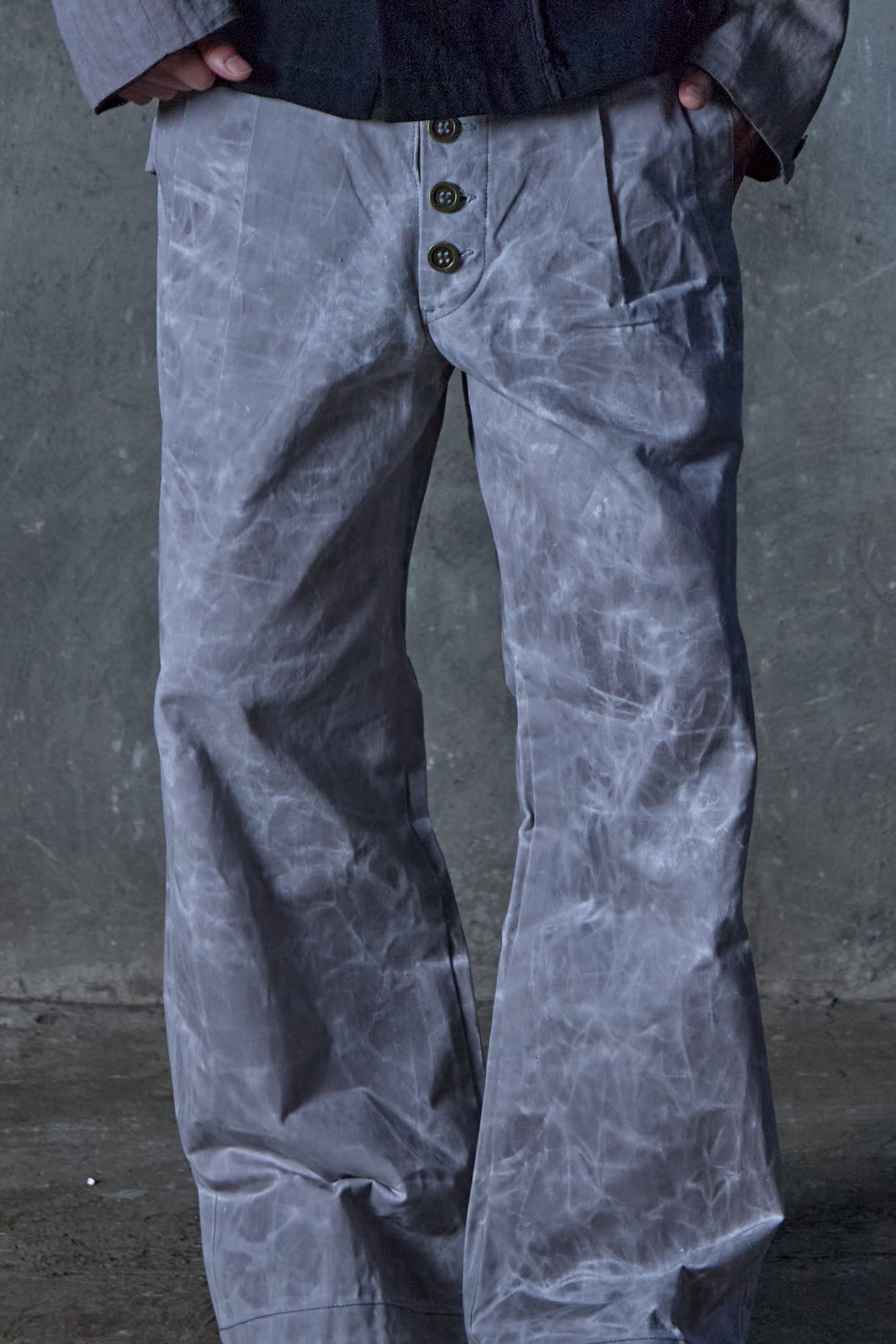 Waxed Wide Pants